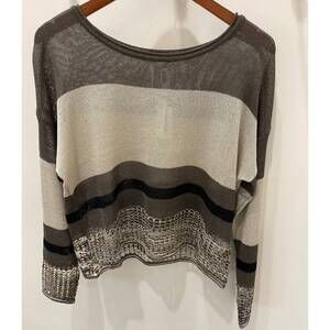 NEW STITCHDROP women's cap ferral top in granite